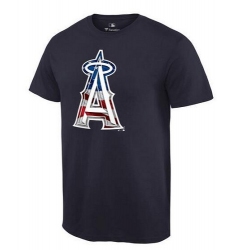MLB Men's Los Angeles Angels of Anaheim Navy Banner Wave T-Shirt