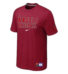 MLB Men's Los Angeles Angels of Anaheim Nike Practice T-Shirt - Red