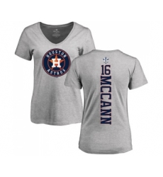 MLB Women's Nike Houston Astros #16 Brian McCann Ash Backer T-Shirt