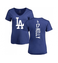 Baseball Women's Los Angeles Dodgers #17 Joe Kelly Royal Blue Backer T-Shirt