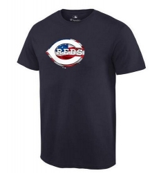 MLB Men's Cincinnati Reds Navy Banner Wave T-Shirt