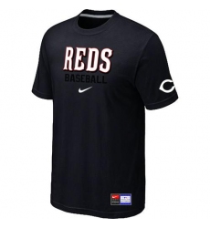 MLB Men's Cincinnati Reds Nike Practice T-Shirt - Black