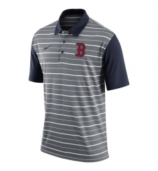 MLB Men's Boston Red Sox Nike Gray Dri-FIT Stripe Polo