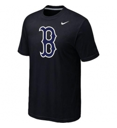 MLB Men's Boston Red Sox Nike Heathered Blended T-Shirt - Black