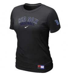 MLB Women's Boston Red Sox Nike Practice T-Shirt - Black
