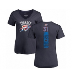 Basketball Women's Oklahoma City Thunder #31 Mike Muscala Navy Blue Backer T-Shirt