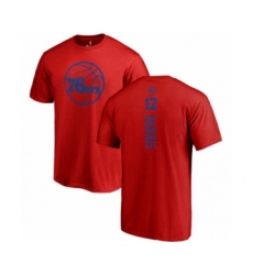 Basketball Philadelphia 76ers #12 Tobias Harris Red One Color Backer T-Shirt
