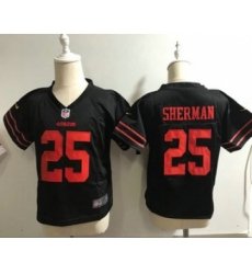 Toddler San Francisco 49ers #25 Richard Sherman Black Alternate Stitched NFL Nike Game Jersey