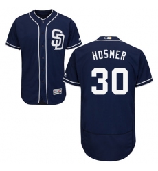 Men's Majestic San Diego Padres #30 Eric Hosmer Navy Blue Alternate Flex Base Authentic Collection MLB Jersey