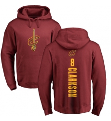 NBA Nike Cleveland Cavaliers #8 Jordan Clarkson Maroon Backer Pullover Hoodie