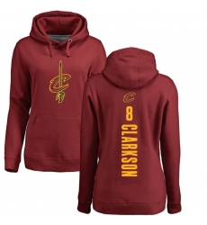 NBA Women's Nike Cleveland Cavaliers #8 Jordan Clarkson Maroon Backer Pullover Hoodie