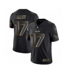 Men Buffalo Bills #17 Josh Allen Black Golden Edition 2019 Vapor Untouchable Limited Jersey