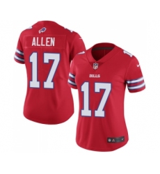 Women's Bills #17 Josh Allen Red Vapor Untouchable Limited Stitched NFL Jersey