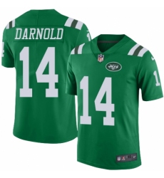 Men's Nike New York Jets #14 Sam Darnold Elite Green Rush Vapor Untouchable NFL Jersey