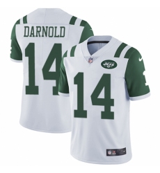 Men's Nike New York Jets #14 Sam Darnold White Vapor Untouchable Limited Player NFL Jersey