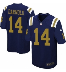 Youth Nike New York Jets #14 Sam Darnold Limited Navy Blue Alternate NFL Jersey