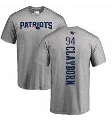 NFL Nike New England Patriots #94 Adrian Clayborn Ash Backer T-Shirt
