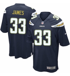 Men's Nike Los Angeles Chargers #33 Derwin James Game Navy Blue Team Color NFL Jersey