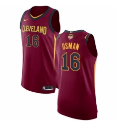 Youth Nike Cleveland Cavaliers #16 Cedi Osman Authentic Maroon 2018 NBA Finals Bound NBA Jersey - Icon Edition