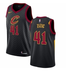 Men's Nike Cleveland Cavaliers #41 Ante Zizic Authentic Black NBA Jersey Statement Edition