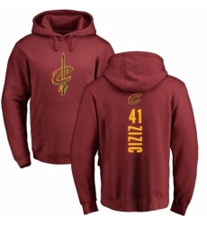 NBA Nike Cleveland Cavaliers #41 Ante Zizic Maroon Backer Pullover Hoodie