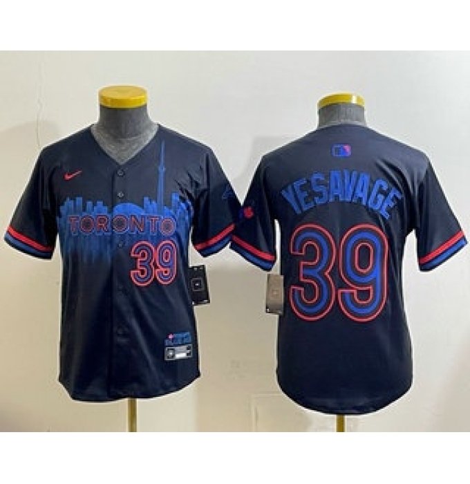 Youth Toronto Blue Jays #39 Trey Yesavage Black City Limited Jersey