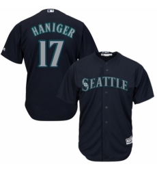 Men's Majestic Seattle Mariners #17 Mitch Haniger Replica Navy Blue Alternate 2 Cool Base MLB Jersey