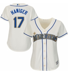 Women's Majestic Seattle Mariners #17 Mitch Haniger Replica Cream Alternate Cool Base MLB Jersey