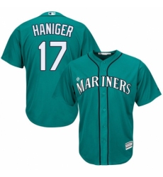 Youth Majestic Seattle Mariners #17 Mitch Haniger Authentic Teal Green Alternate Cool Base MLB Jersey