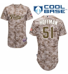 Men's Majestic San Diego Padres #51 Trevor Hoffman Authentic Camo Alternate 2 Cool Base MLB Jersey