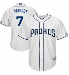 Youth Majestic San Diego Padres #7 Manuel Margot Authentic White Home Cool Base MLB Jersey