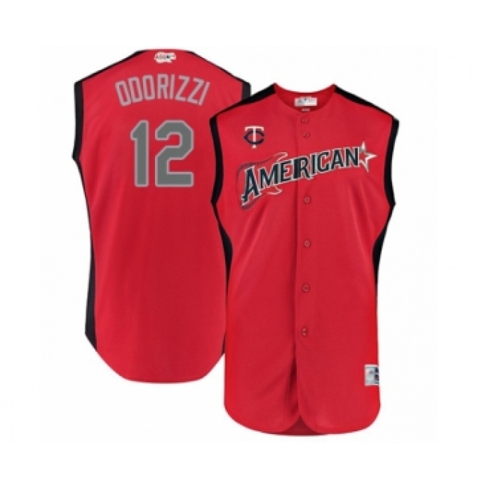 Men's Minnesota Twins #12 Jake Odorizzi Authentic Red American League 2019 Baseball All-Star Jersey