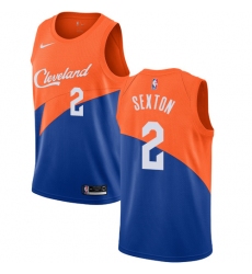 Men's Nike Cleveland Cavaliers #2 Collin Sexton Swingman Blue NBA Jersey - City Edition