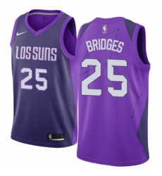 Youth Nike Phoenix Suns #25 Mikal Bridges Swingman Purple NBA Jersey - City Edition