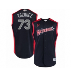 Youth Pittsburgh Pirates #73 Felipe Vazquez Authentic Navy Blue National League 2019 Baseball All-Star Jersey