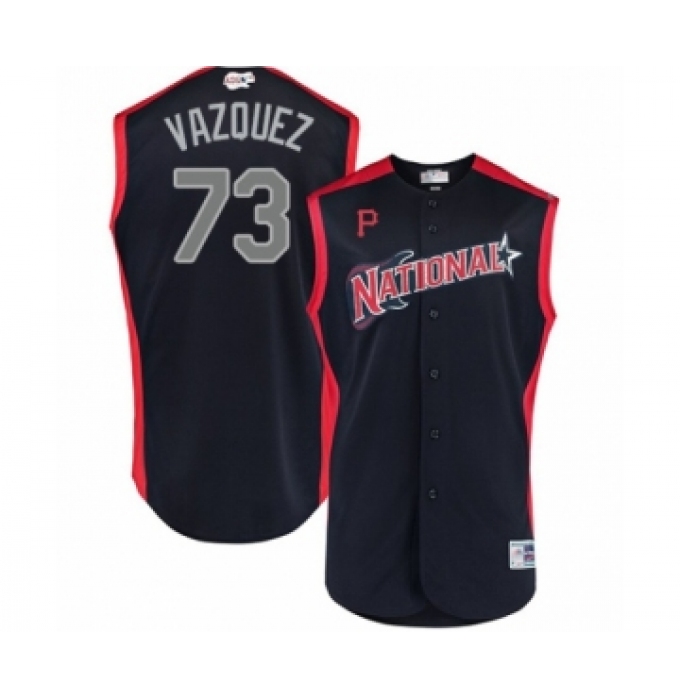 Youth Pittsburgh Pirates #73 Felipe Vazquez Authentic Navy Blue National League 2019 Baseball All-Star Jersey