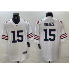 Men's Chicago Bears #15 Rome Odunze White 2024 Draft Vapor Stitched Football Jersey