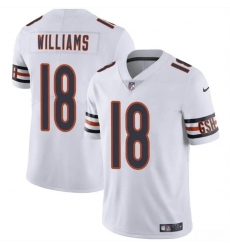 Men's Chicago Bears #18 Caleb Williams White 2024 Draft Vapor Football Stitched Jersey