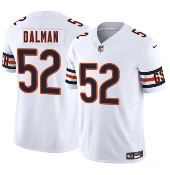 Men's Chicago Bears #52 Drew Dalman White 2025 F.U.S.E. Vapor Football Stitched Jersey