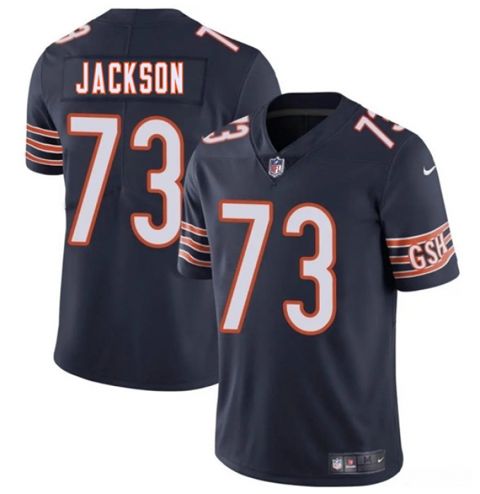 Men's Chicago Bears #73 Jonah Jackson Navy 2025 Vapor Football Stitched Jersey