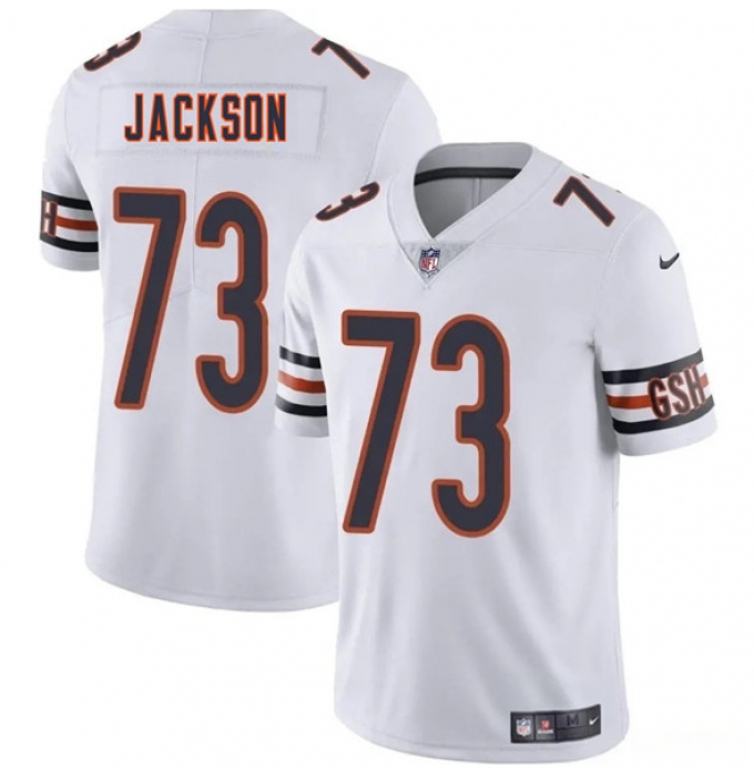 Men's Chicago Bears #73 Jonah Jackson White 2025 Vapor Football Stitched Jersey