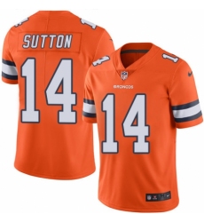 Youth Nike Denver Broncos #14 Courtland Sutton Limited Orange Rush Vapor Untouchable NFL Jersey