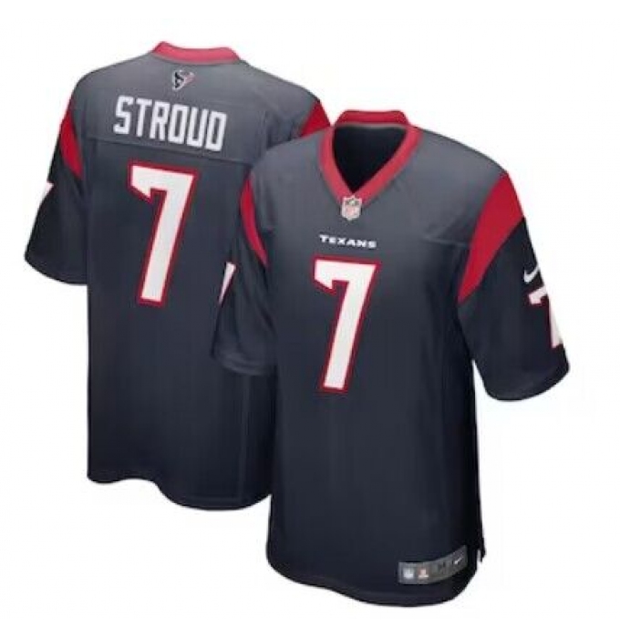 Men's Houston Texans #7 C.J. Stroud Nike Navy 2023 NFL Draft First Round Pick Limited Jersey
