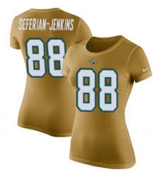 NFL Women's Nike Jacksonville Jaguars #88 Austin Seferian-Jenkins Gold Rush Pride Name & Number T-Shirt