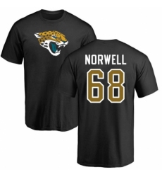 NFL Nike Jacksonville Jaguars #68 Andrew Norwell Black Name & Number Logo T-Shirt
