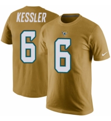 NFL Men's Nike Jacksonville Jaguars #6 Cody Kessler Gold Rush Pride Name & Number T-Shirt