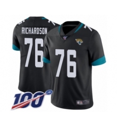 Men's Jacksonville Jaguars #76 Will Richardson Black Team Color Vapor Untouchable Limited Player 100th Season Football Jersey
