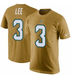 NFL Men's Nike Jacksonville Jaguars #3 Tanner Lee Gold Rush Pride Name & Number T-Shirt