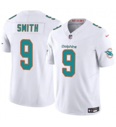 Men's Miami Dolphins #9 Jonnu Smith White 2024 F.U.S.E Vapor Limited Stitched Football Jersey