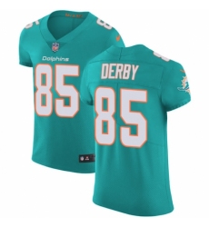 Men's Nike Miami Dolphins #85 A.J. Derby Aqua Green Team Color Vapor Untouchable Elite Player NFL Jersey